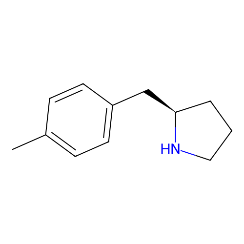 (2R)-2-[(4-methylphenyl)methyl]pyrrolidine structure