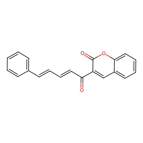 3-((2E,4E)-5-phenylpenta-2,4-dienoyl)-2H-chromen-2-one structure
