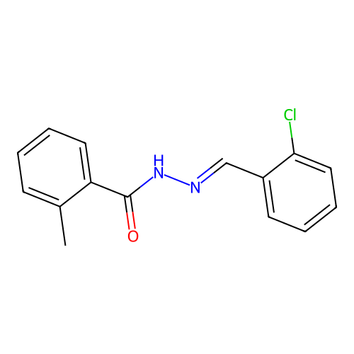N'-(2-chlorobenzylidene)-2-methylbenzohydrazide structure