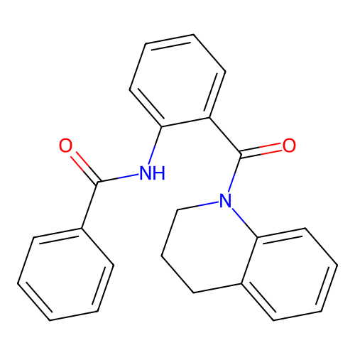 N-[2-(1,2,3,4-tetrahydroquinoline-1-carbonyl)phenyl]benzamide structure