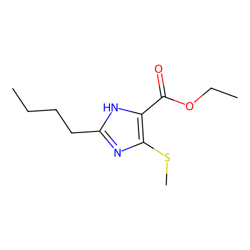 Ethyl 2-butyl-5-methylsulfanyl-3H-imidazole-4-carboxylate structure
