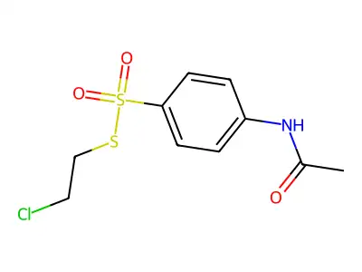 N-[4-(2-chloroethylsulfanylsulfonyl)phenyl]acetamide structure