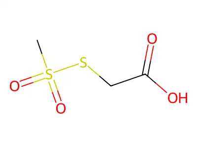 2-((Methylsulfonyl)thio)acetic acid structure