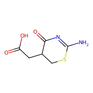(2-Amino-4-oxo-5,6-dihydro-4H-[1,3]thiazin-5-YL)-acetic acid structure