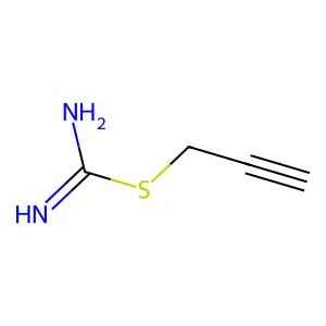 (Prop-2-yn-1-ylsulfanyl)methanimidamide hydrobromide structure