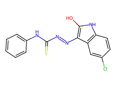 5-Chloroisatin 3-(4-phenylthiosemicarbazide) structure