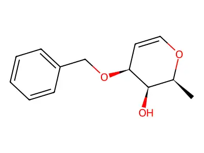 L-arabino-Hex-5-enitol, 2,6-anhydro-1,5-dideoxy-3-O-(phenylmethyl)- structure