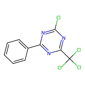 2-Chloro-4-phenyl-6-(trichloromethyl)-1,3,5-triazine structure