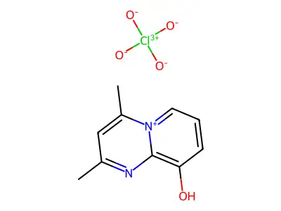 9-Hydroxy-2,4-dimethylpyrido[1,2-a]pyrimidin-5-ium perchlorate structure