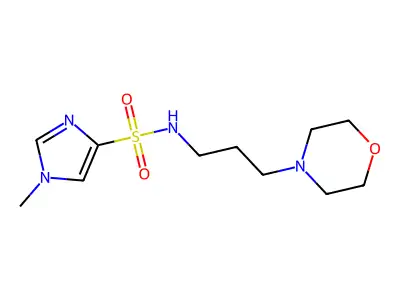 1H-Imidazole-4-sulfonamide, 1-methyl-N-(3-(4-morpholinyl)propyl)- structure