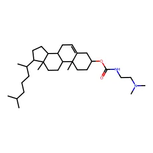 3-(N-(N',N'-dimethylaminoethane)carbamoyl)cholesterol structure