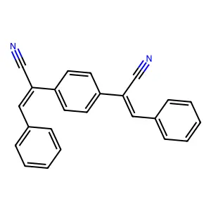 (2Z,2'Z)-2,2'-(1,4-phenylene)bis(3-phenylacrylonitrile) structure