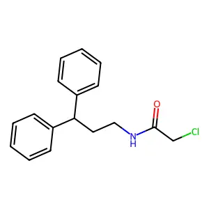 2-chloro-N-(3,3-diphenylpropyl)acetamide structure