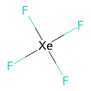 四氟化氙 structure