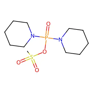 Di(piperidin-1-yl)phosphoryl methanesulfonate structure