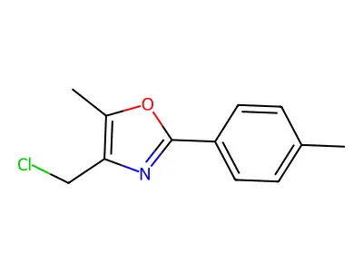 4-(Chloromethyl)-5-methyl-2-(4-methylphenyl)-1,3-oxazole structure