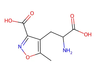 (S)-2-Amino-3-(3-carboxy-5-methylisoxazol-4-YL)propionic acid structure