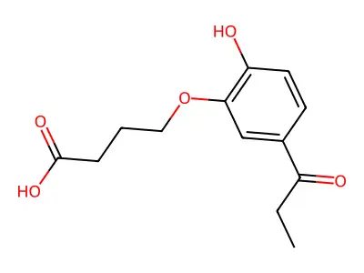 Butanoic acid, 4-(2-hydroxy-5-(1-oxopropyl)phenoxy)- structure