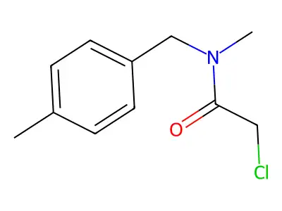 2-chloro-N-methyl-N-((4-methylphenyl)methyl)acetamide structure