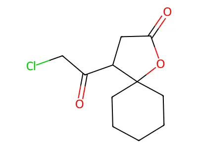 1-Oxaspiro[4.5]decan-2-one, 4-(chloroacetyl)-(9CI) structure