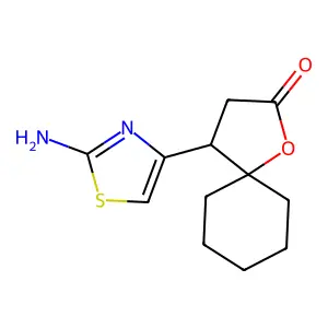 4-(2-Amino-thiazol-4-yl)-1-oxa-spiro[4.5]decan-2-one structure