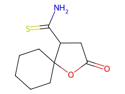 1-Oxaspiro[4.5]decane-4-carbothioamide, 2-oxo- structure