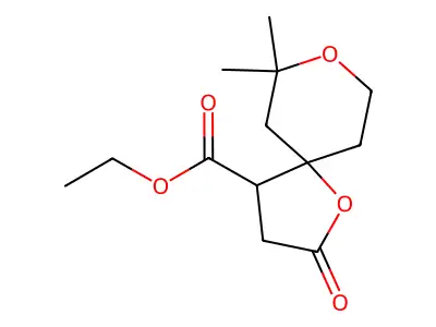 Ethyl 7,7-dimethyl-2-oxo-1,8-dioxaspiro[4.5]decane-4-carboxylate structure