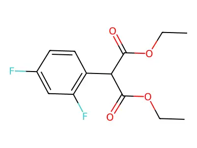 Diethyl 2-(2,4-difluorophenyl)malonate structure