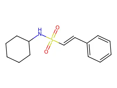 N-cyclohexyl-2-phenylethene-1-sulfonamide structure