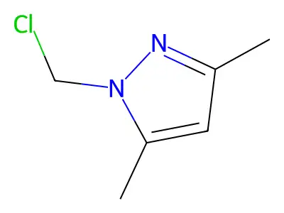 1-(chloromethyl)-3,5-dimethyl-1H-pyrazole structure