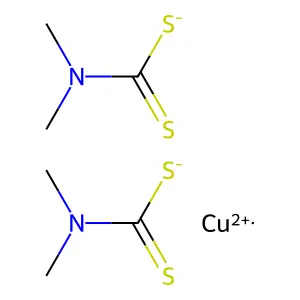 Dimethyldithiocarbamic acid,copper salt structure