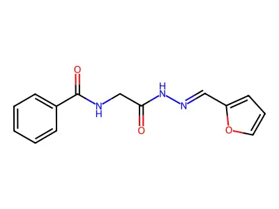 furfural (N-benzoyl)glycyl hydrazone structure
