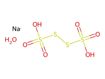 Sodium tetrathionate, dihydrate (6CI,7CI) structure