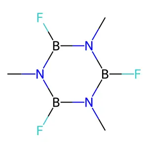 Borazine, 2,4,6-trifluoro-1,3,5-trimethyl- structure