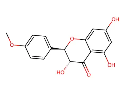 Flavanone, 3,5,7-trihydroxy-4'-methoxy- structure