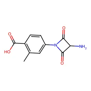 4-(3-Amino-2-oxoazetidinonyl-1)methylbenzoic acid structure