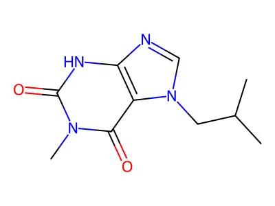 1-Methyl-7-(2-methylpropyl)-3H-purine-2,6-dione structure