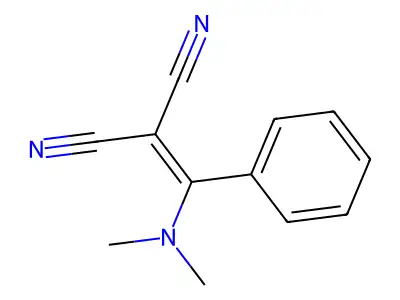 Propanedinitrile, [(dimethylamino)phenylmethylene]- structure