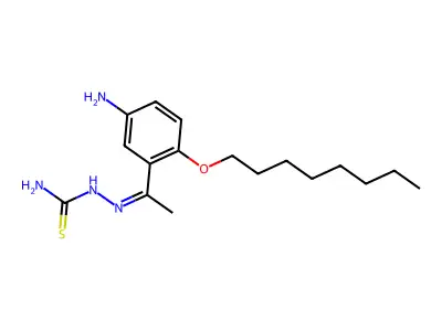 Hydrazinecarbothioamide, 2-[1-[5-amino-2-(octyloxy)phenyl]ethylidene]- structure