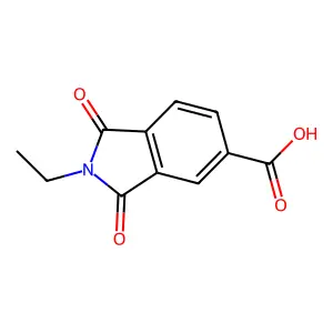 2-Ethyl-1,3-dioxoisoindoline-5-carboxylic acid structure