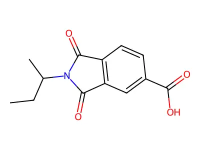 2-(sec-Butyl)-1,3-dioxoisoindoline-5-carboxylic acid structure