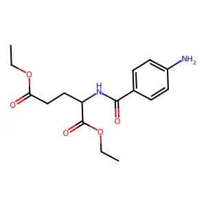 Diethyl N-(4-aminobenzoyl)-L-glutamate structure
