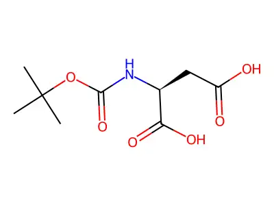 N-(叔丁氧羰基)-L-天冬氨酸 structure