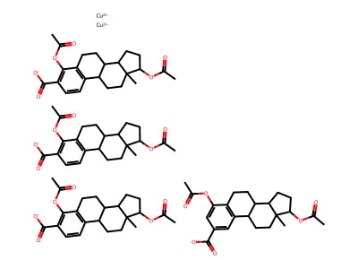 tetrakis(3,17-diacetoxyestra-1,3,5(10)-trien-2-carboxylato)dicopper(II) structure