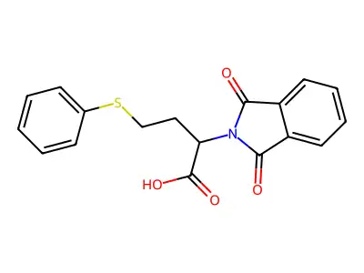 2-(1,3-dioxo-1,3-dihydro-2H-isoindol-2-yl)-4-(phenylsulfanyl)butanoic acid structure