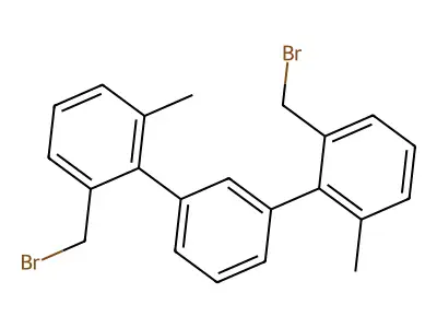2,2''-Bis-bromomethyl-6,6''-dimethyl-(1,1',3',1'')terphenyl structure