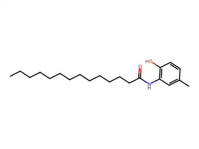 Tetradecanamide, N-(2-hydroxy-5-methylphenyl)- structure