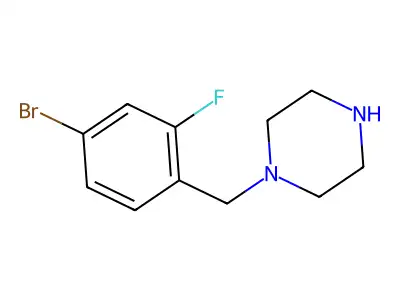 1-(4-Bromo-2-fluorobenzyl)piperazine structure