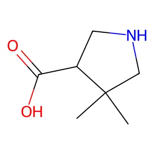 (3S)-4,4-Dimethyl-pyrrolidine-3-carboxylic acid structure