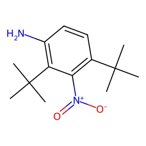 2,4-Ditert-butyl-3-nitroaniline structure